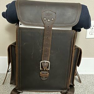 Limited Edition Squared Leather Backpack/The Tank - Saddleback Leather - Coffee